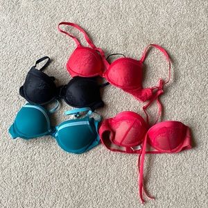 4 Aerie Bras, 32B, one strapless/convertible